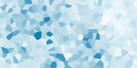 Abstract geometric mosaic pattern with varying shades of blue and white creating a cool, crystalline, and dynamic background effect for digital design and visual art projects