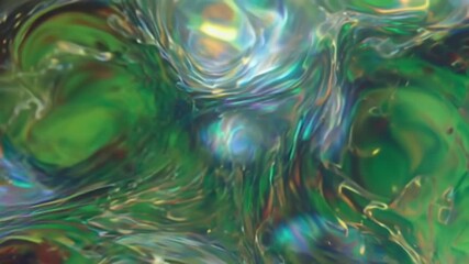 Bokeh Shiny crystal glow. Gradient reflection. light prism effect light refraction Fluorescent abstract colorful circle dark. Blur holographic gleam optic effect motion graphics mystical brilliance - Powered by Adobe