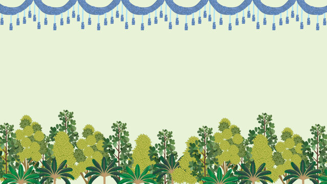 indian hindu wedding elements vector marigold floral garland vector, wedding and festival decoration, border flower decoration with transparent background - Powered by Adobe