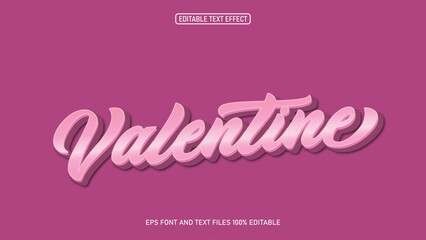 Valentines day 3D style Editable text effect 