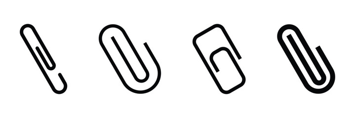 Paper clip icon vector set. Paper clip illustration sign collection. Clip symbol or logo.