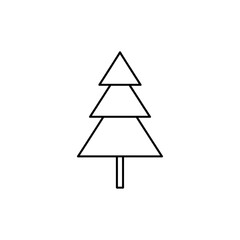 Fototapeta premium A minimalist black line drawing of a tree isolated on transparent background