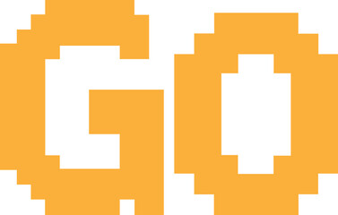 Obraz premium Pixelated GO text