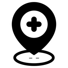hospital healthcare location icon