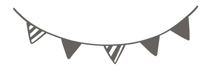 シンプルなガーランドのイラスト © amemusubi