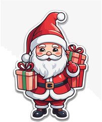 Cute Santa Claus Waving – Christmas Cartoon Illustration