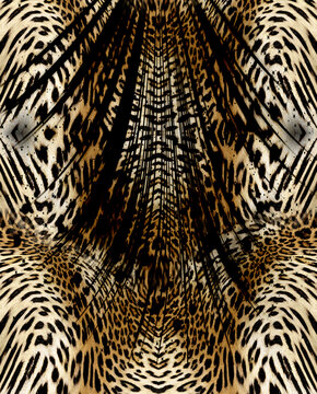 Leopard skin pattern texture; Fashionable print
