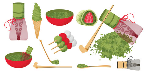 Japanese Matcha Tea and Dessert Collection Set