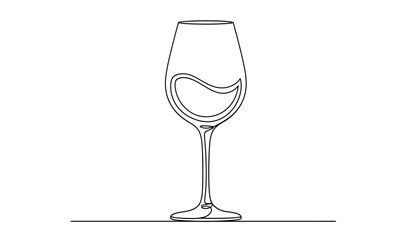 Elegant champagne flute silhouette minimalist line art for celebrations and special occasions perfect for invitations menus and branding with a stylish silhouette design