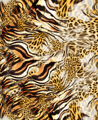 Leopard skin pattern texture; Fashionable print
