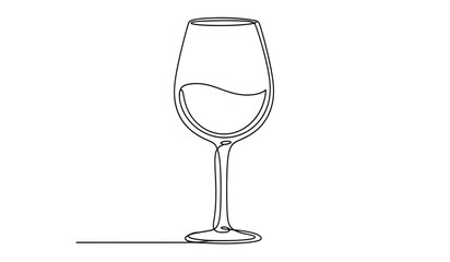 Elegant champagne flute illustration in minimalist style perfect for celebrations and events presented as a clean silhouette