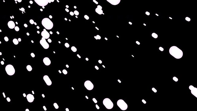 4K Stormy Blizzard Snowfall Overlay with Blurred Sphere Particles &ndash; Heavy Fast Snow &ndash; Winter Storm Background &ndash; Transparent ProRes 4444 Alpha Video Effect