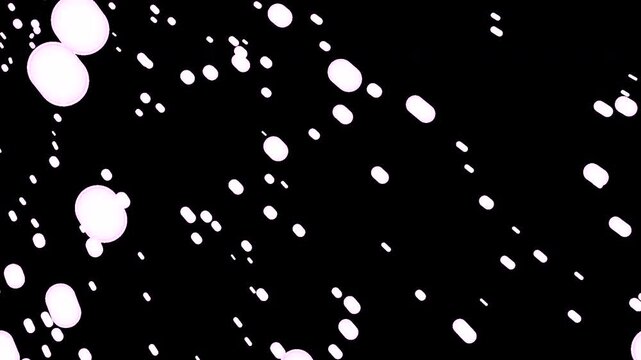 4K Stormy Blizzard Snowfall Overlay with Blurred Sphere Particles &ndash; Heavy Fast Snow &ndash; Winter Storm Background &ndash; Transparent ProRes 4444 Alpha Video Effect