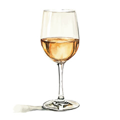 Elegant glass wine glass painting design collection, Hand-painted watercolor style, vectorized, vector set available in EPS, Simple design, EPS format set