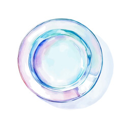 An Elegant glass dessert plate painting design collection, Hand-painted watercolor style, vectorized, vector set available in EPS, Simple design, EPS format