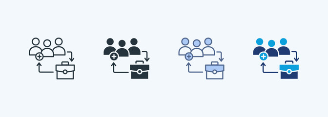 Employee Multiple Style Icon Collection