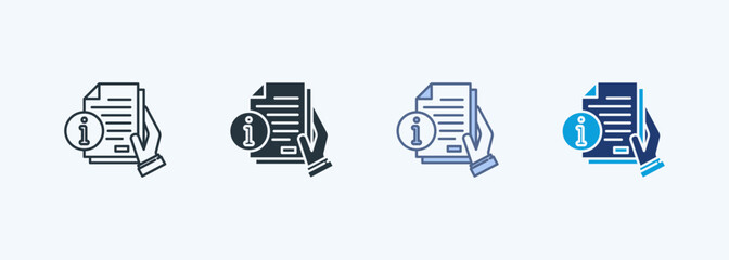 Information Multiple Style Icon Collection