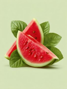 watermelon slices and leaves a popular ingredient in cuisines worldwide this natural food is a refreshing fruit perfect for recipes and dishes with citrullus