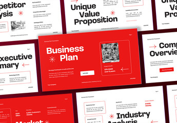 Red White Black Bold Business Plan Presentation