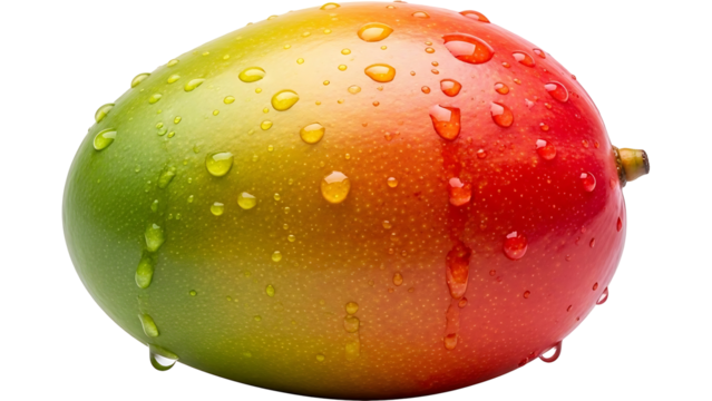 Ripe, refreshing mango with vibrant color gradient