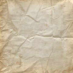 Aged and wrinkled textured paper with a lighter square patch in the center creating a vintage background effect