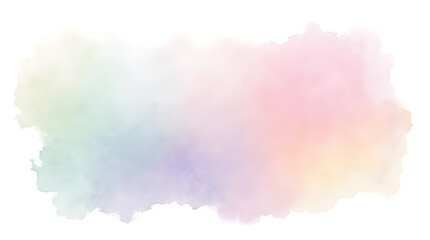 Fototapeta premium Abstract sky blue watercolor hand painted background with vintage fluffy white clouds texture