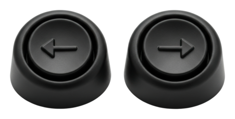 Navigating media controls home office display digital space isolated on transparent background