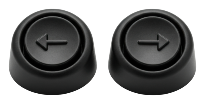 Navigating media controls home office display digital space isolated on transparent background - Powered by Adobe