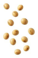 Soybean harvesting process farm fields food nature aerial view isolated on transparent background