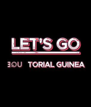 Animated 3D Metallic Lets Go Equatorial Guinea Text with Sparks and Glowing Effect