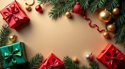 christmas background with christmas tree