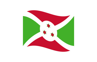 Minimalist wavy style Burundi flag symbol