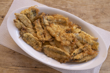 crispy fried anchovies traditional mediterranean seafood appetizer