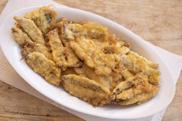 crispy fried anchovies traditional mediterranean seafood appetizer