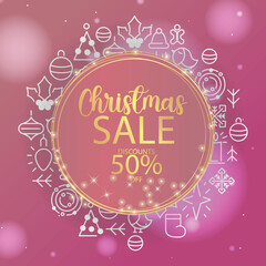 Festive Christmas Sale Discount Advertisement