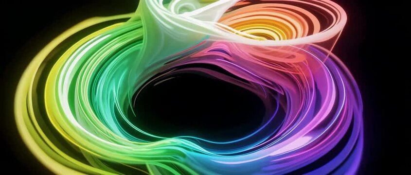 Vibrant Neon Energy Flowing in a Continuous Loop.
