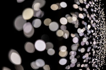 An abstract image of Christmas lights shining at night. Constance, Baden-W&uuml;rttemberg, Germany.