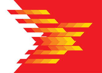 Vector red and yellow background with abstract pattern of stripes. Design element for posters, packaging, covers, ads, promotions, discounts. Place for text.