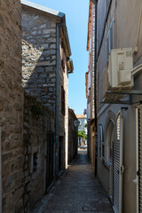 Montenegro Kotor city view on a cloudy summer day