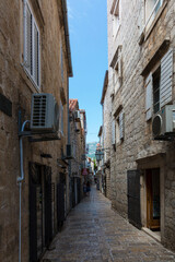Fototapeta premium Montenegro Kotor city view on a cloudy summer day