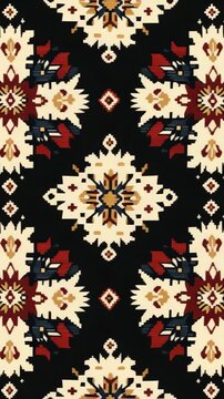 selective focus traditional ethnic geometric shapes