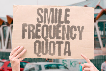 "Smile Frequency Quota" Managers count facial expressions per hour at service counters. SMILE. FACE. GRIN. HAPPY. TOOTH.