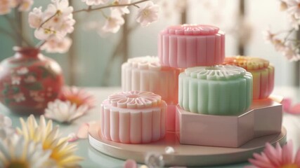 Video A collection of small cakes on a plate, perfect for a party or special occasion