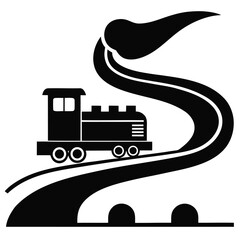 train silhouette vector