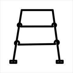 iron stairs icon white