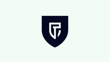 Modern TG Monogram Shield Logo for Security or Technology Company.