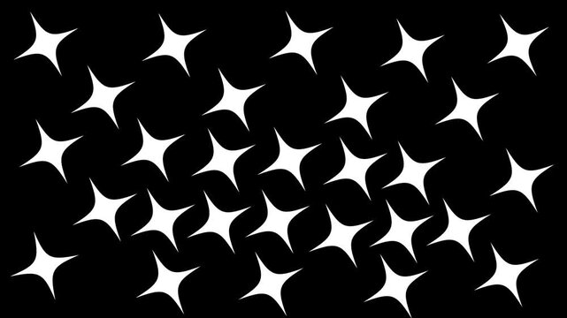 Animation blink twinkle star particle graphic movement,Shimmering light sparkling stars Shine animation,Captured in stunning meditative, celestial, or outer space themes on black screen background.4K