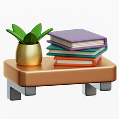 stack of books isolated on white background