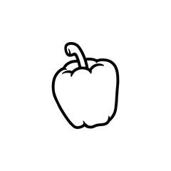 Healthy food vector illustration bell pepper in a clean, bright style. Perfect for nutrition, diet content, meal prep, and educational design.