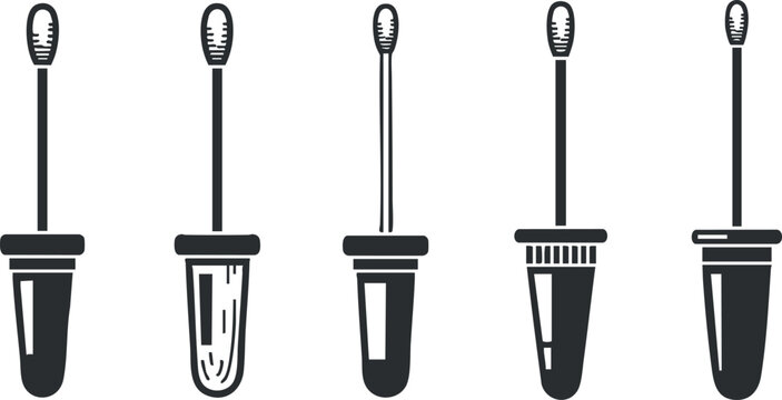A set of screwdriver icons in black and white flat vector style, suitable for handyman services and tool branding